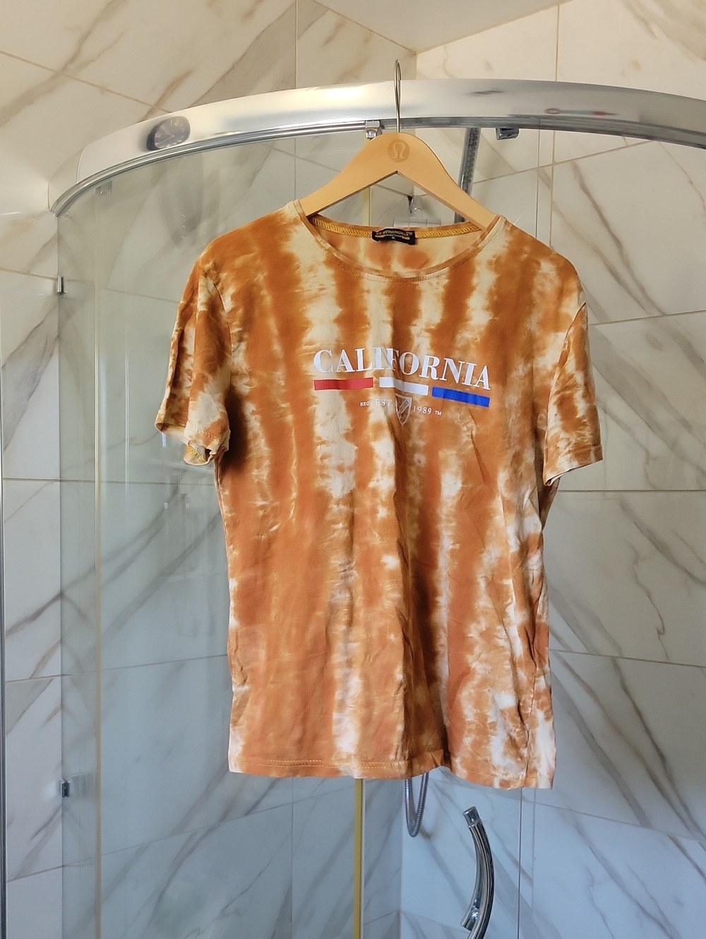 Orange Tie-Dye "California" Short Sleeve Tee